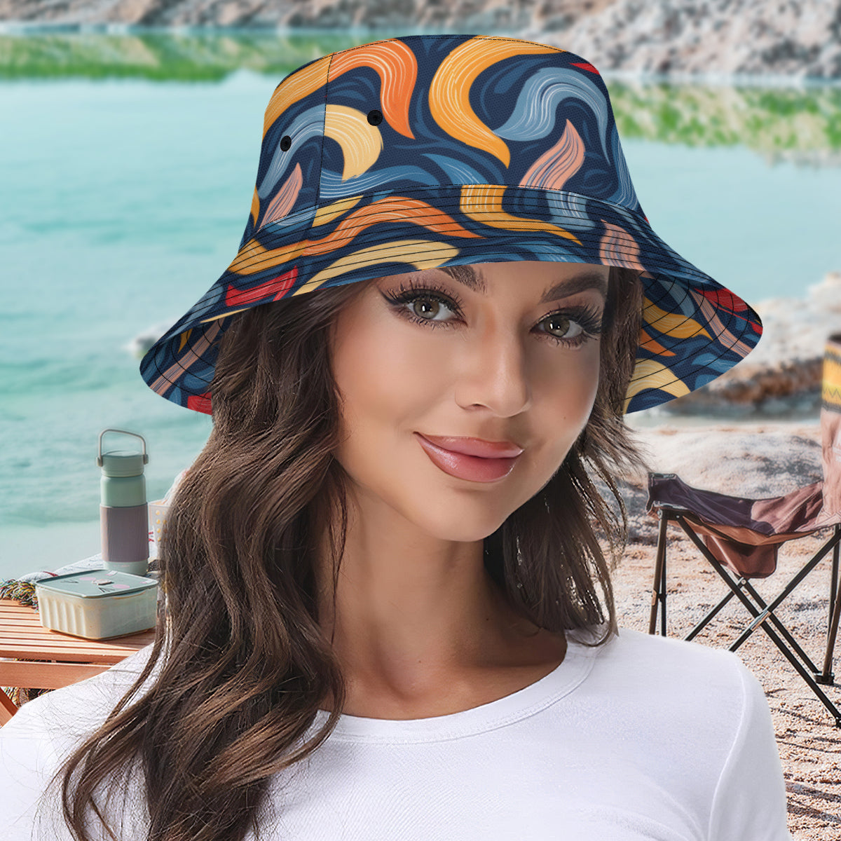 Abstract Pattern Swirl Fisherman Hat