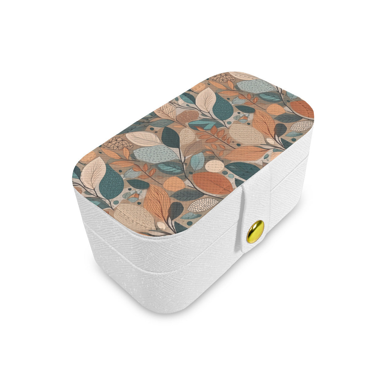 Floral Pattern Personalized Portable Jewelry Box