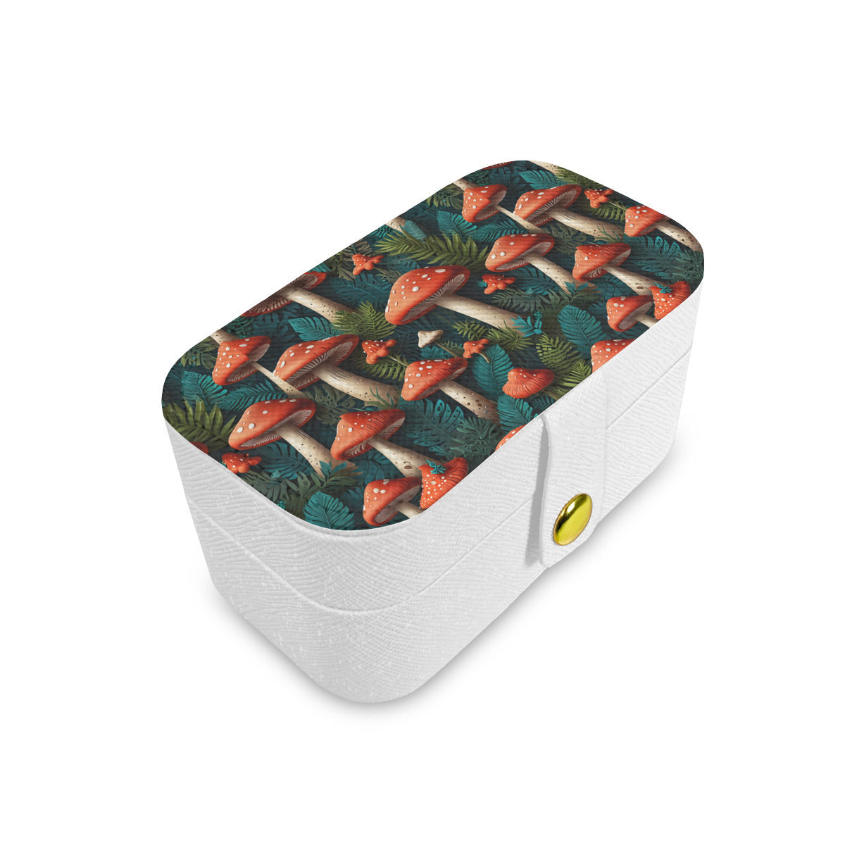 Tropical Mushroom Pattern Personalized Portable Jewelry Box