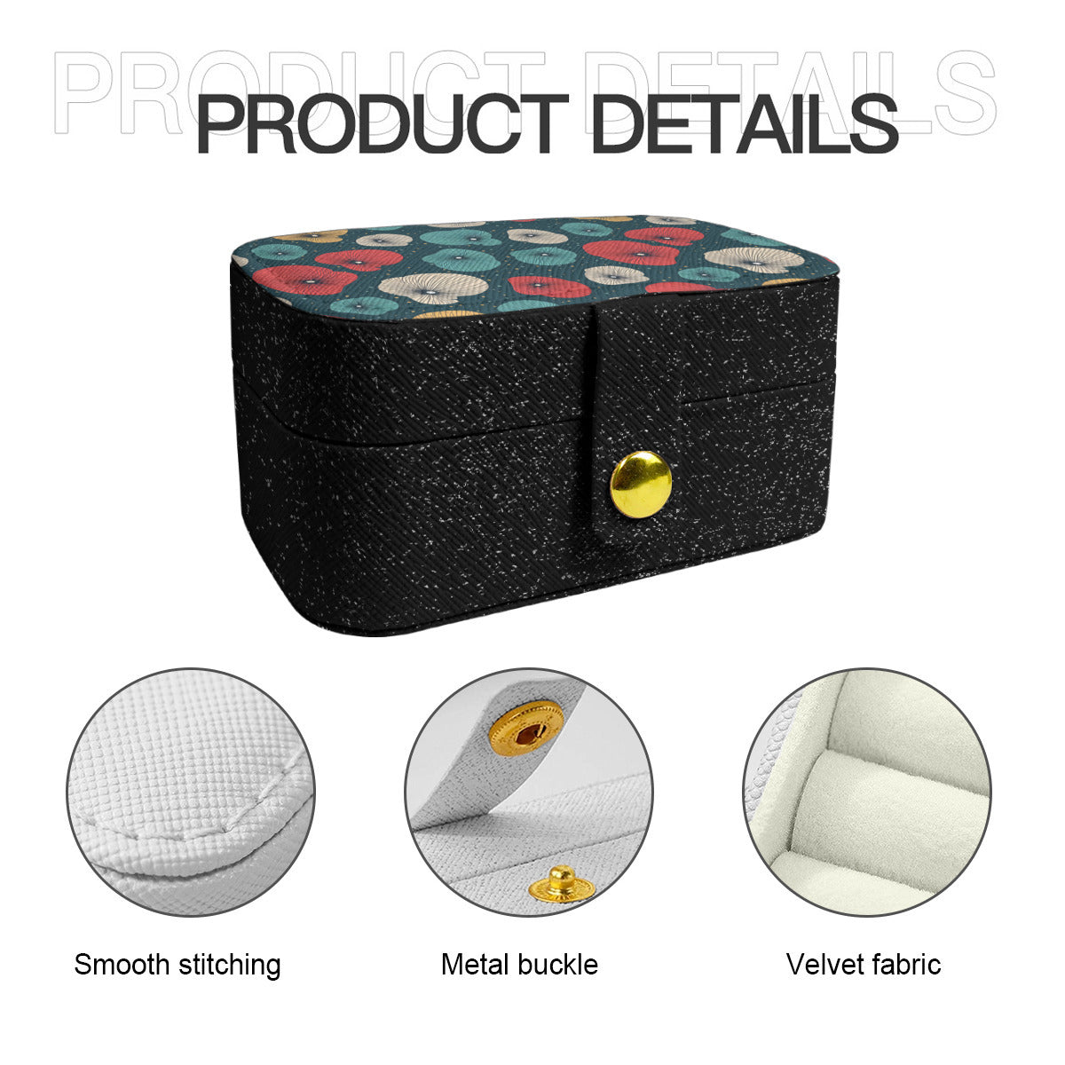 Abstract Pattern Personalized Portable Jewelry Box