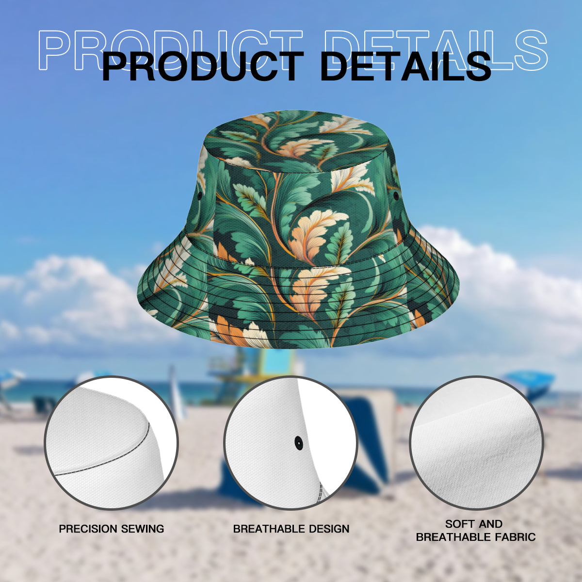 Green Leaves Fisherman Hat