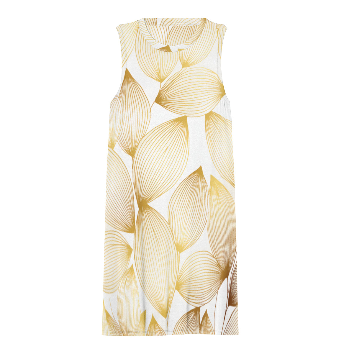 Abstract Pattern Gold Women's Casual Dress