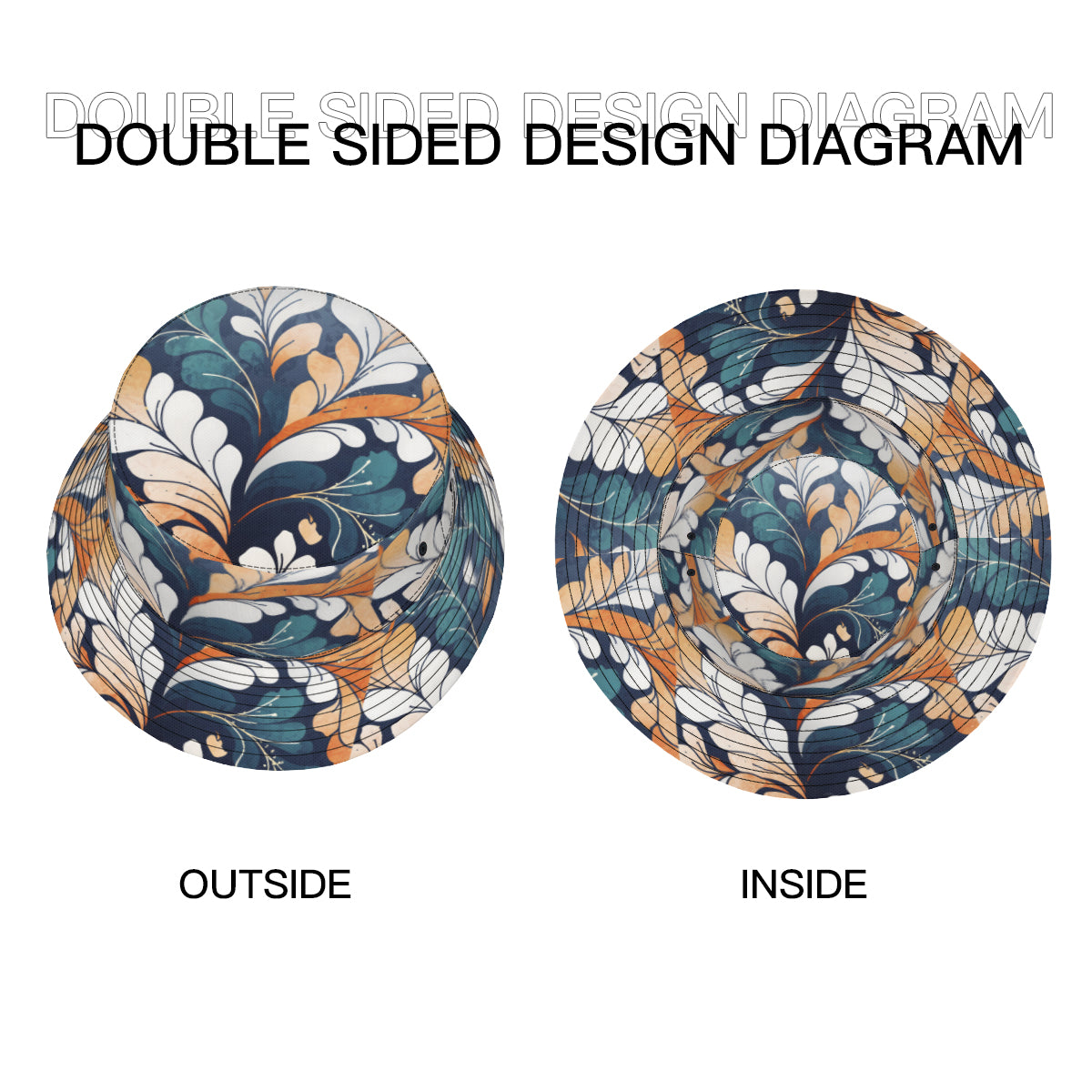 Abstract Floral Fisherman Hat