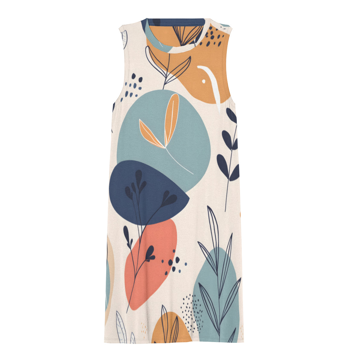 Abstract Floral Women's Casual Dress |