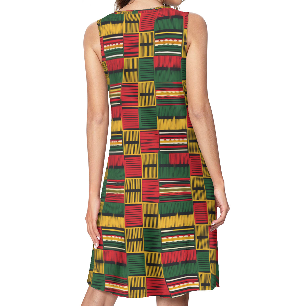 Kente Pattern Women's Casual Dress