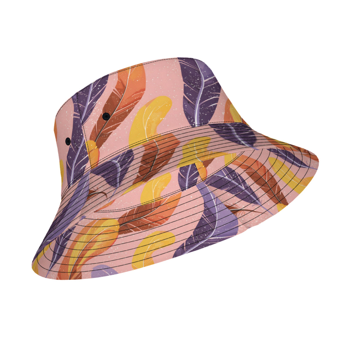 Abstract Feathers Fisherman Hat