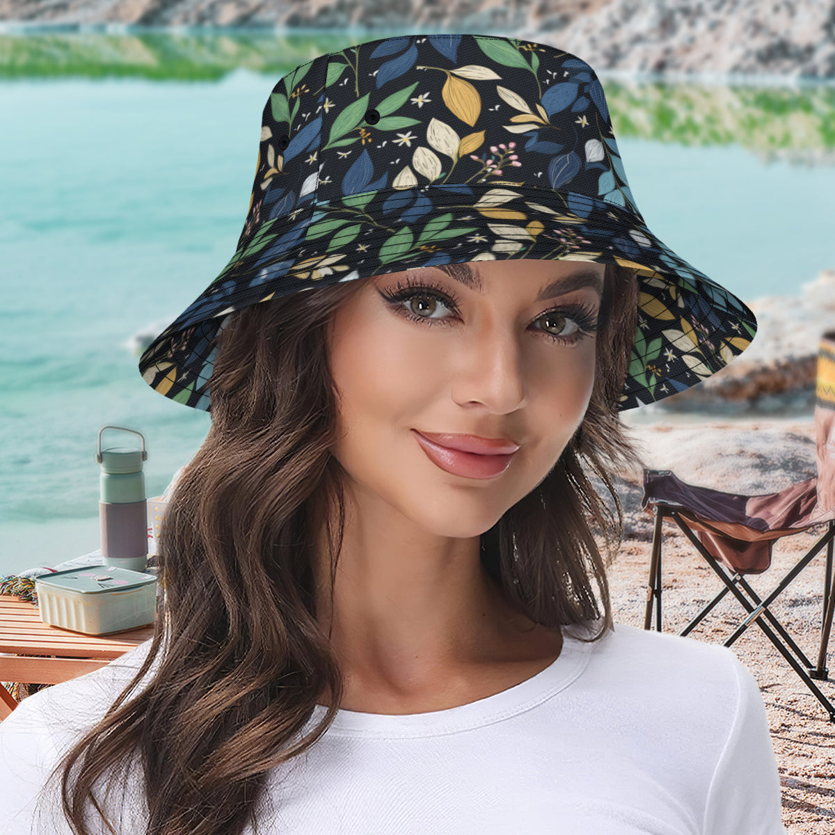 Elegant Leaves Fisherman Hat