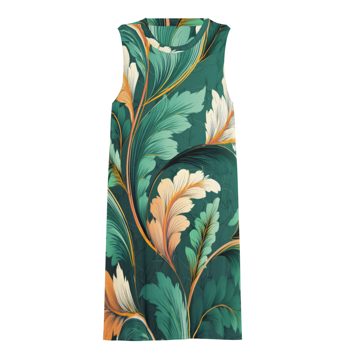 Green Leaves Women's Casual Dress