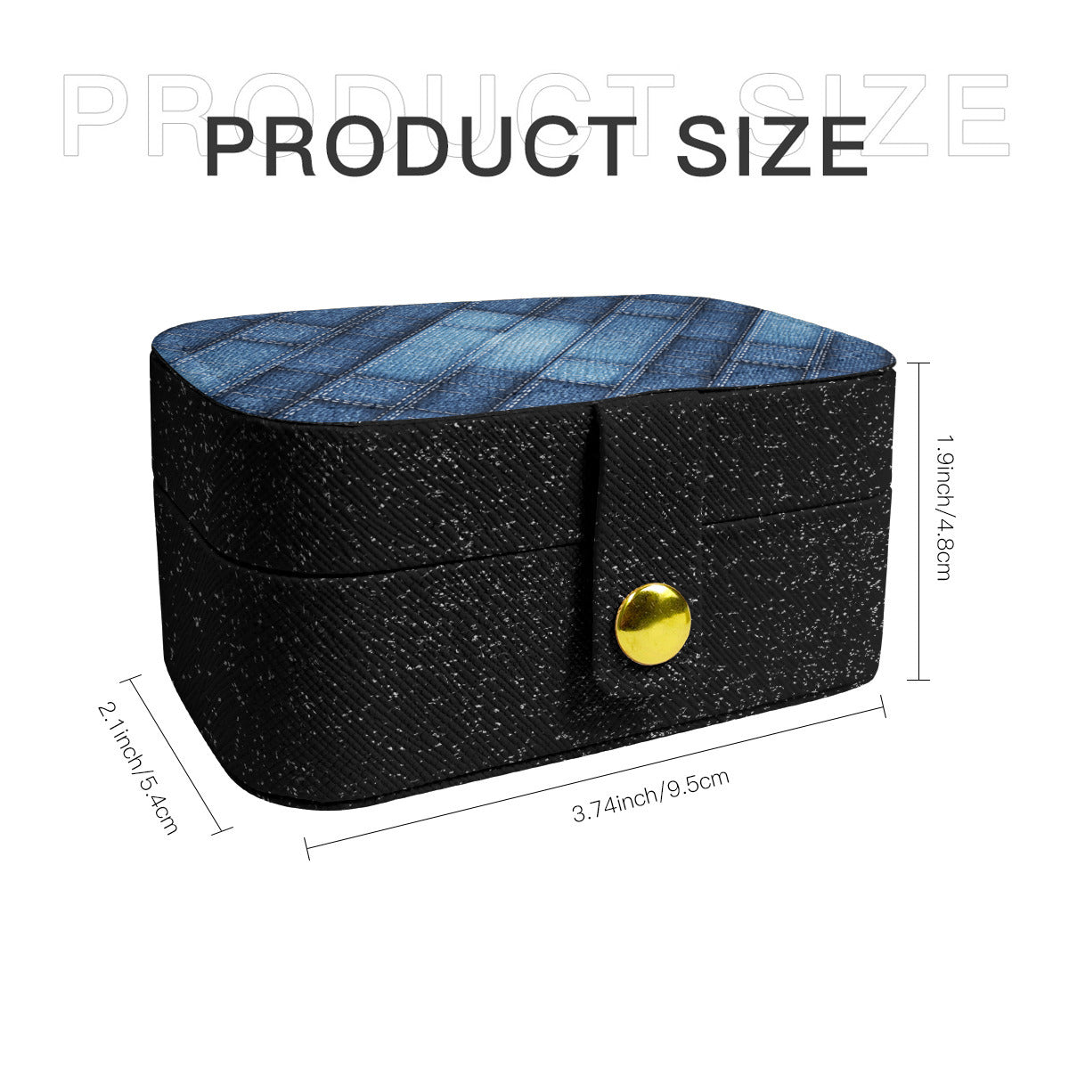 Denim Design Personalized Portable Jewelry Box