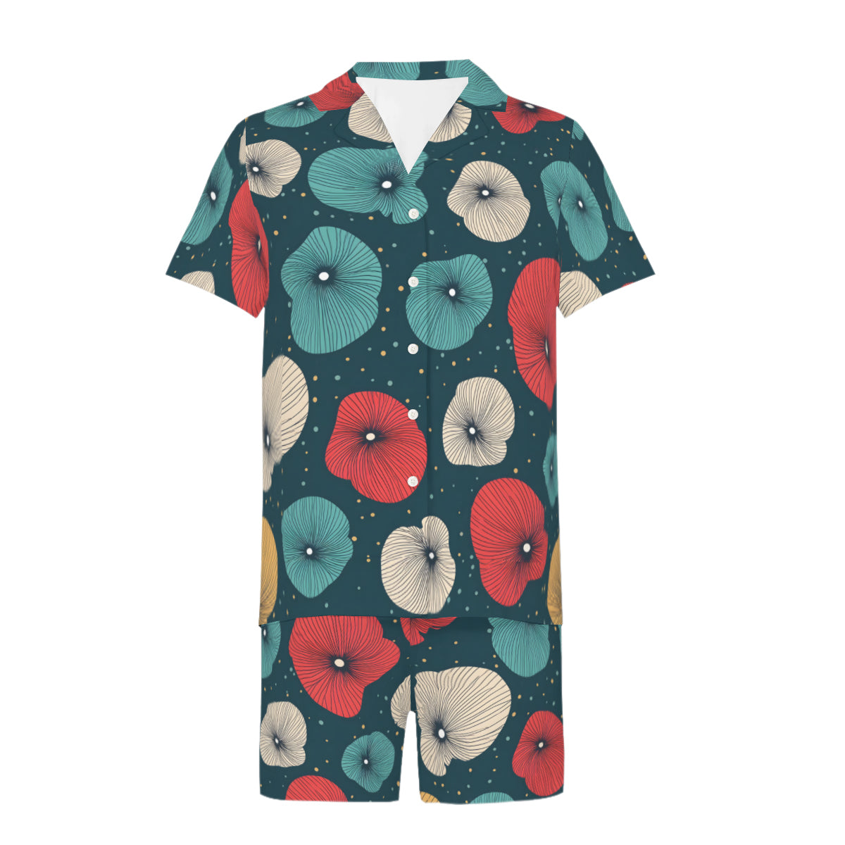 Abstract Pattern Man's Shirt And Short Set
