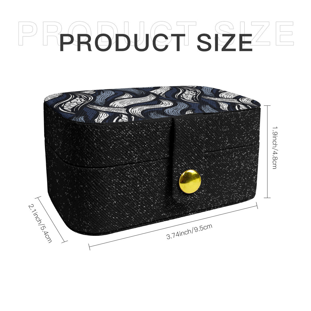 Abstract Personalized Portable Jewelry Box
