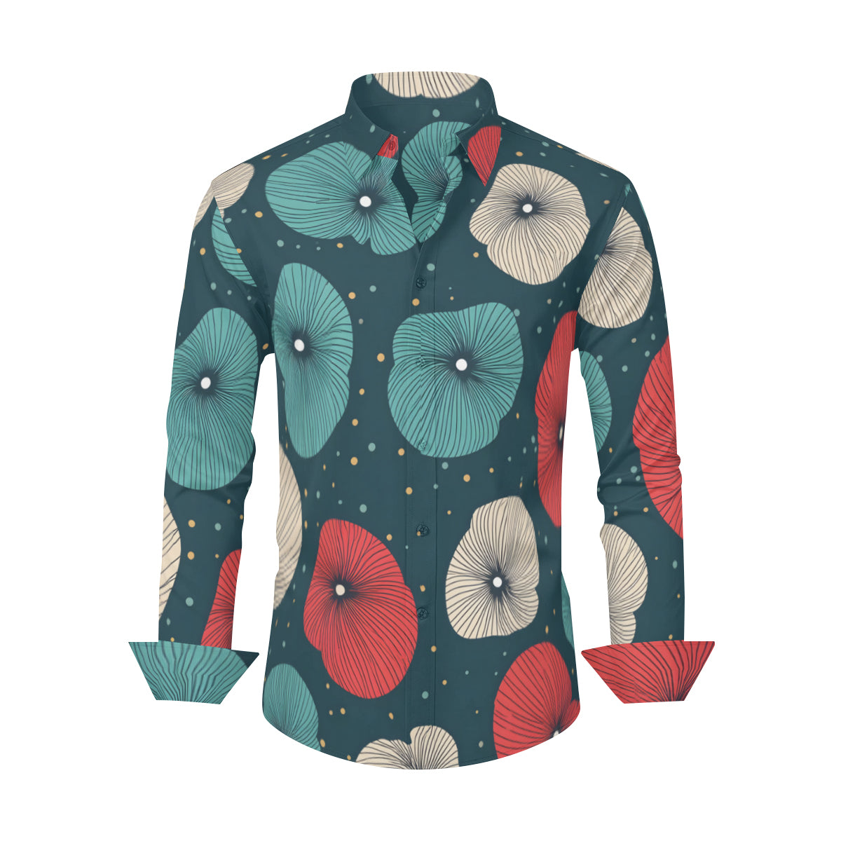 Abstract Pattern Men's Classic Long-Sleeved Shirt