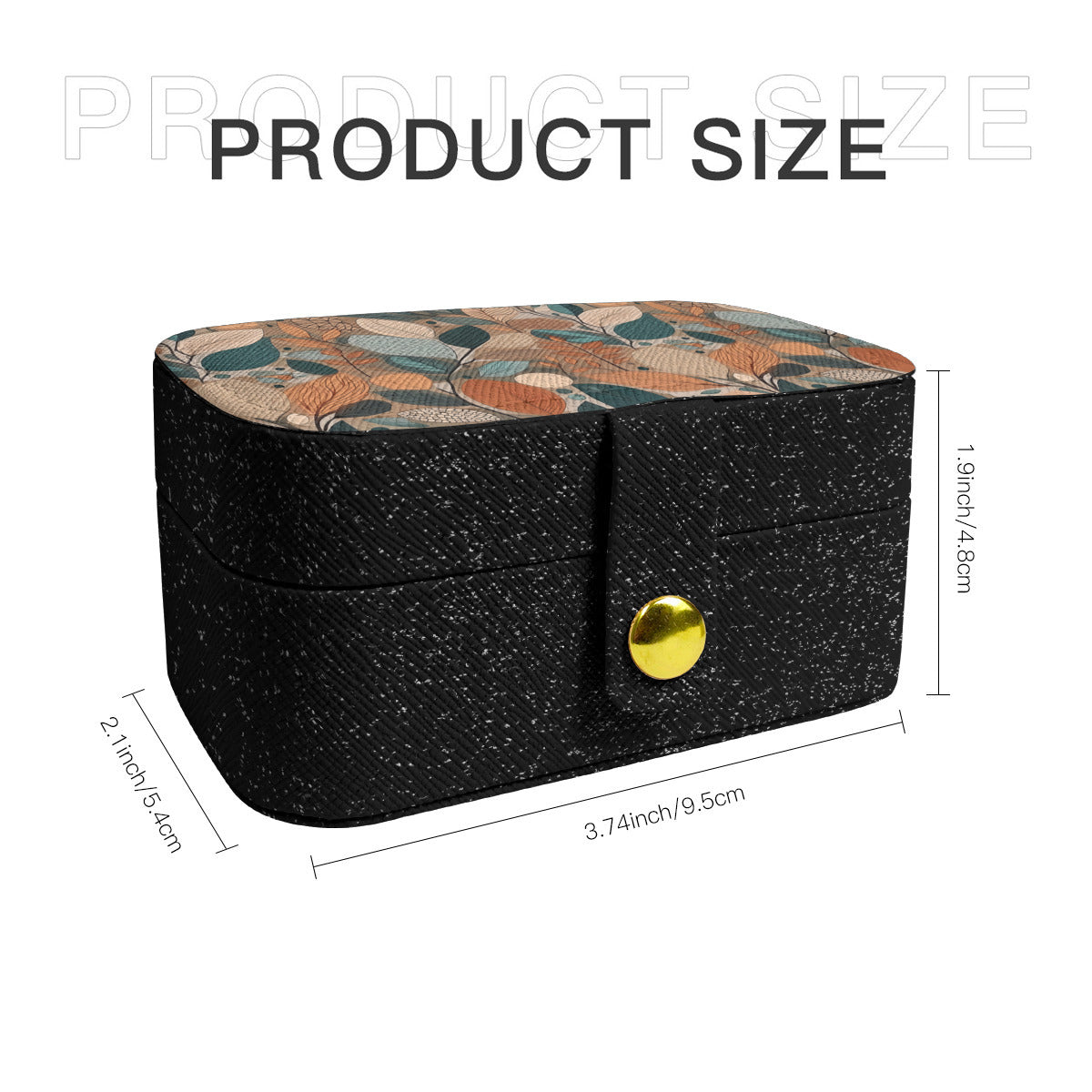 Floral Pattern Personalized Portable Jewelry Box