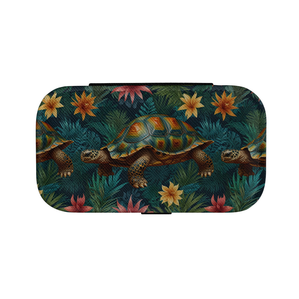 Tropical Tortoise Pattern Personalized Portable Jewelry Box