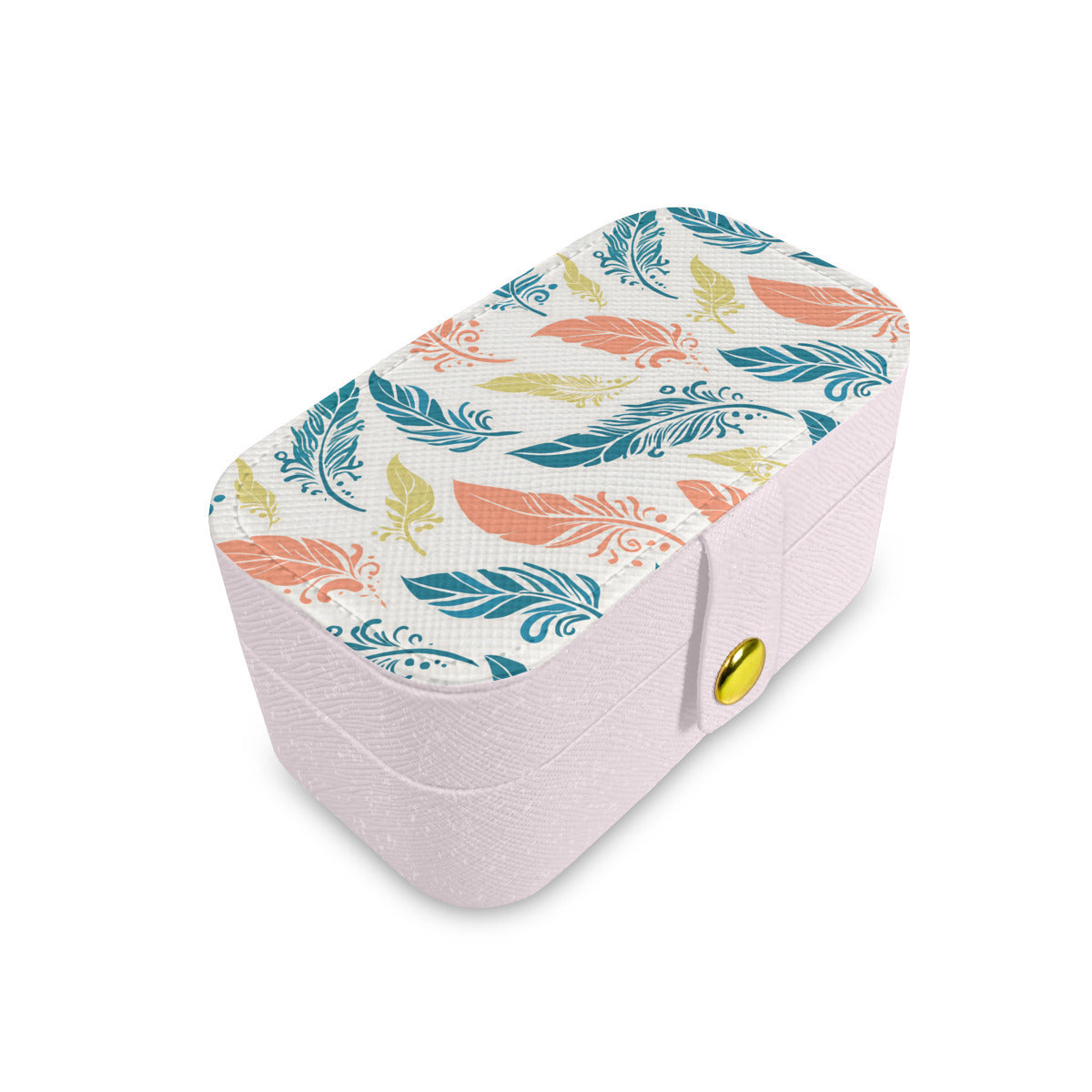 Abstract Floral Personalized Portable Jewelry Box
