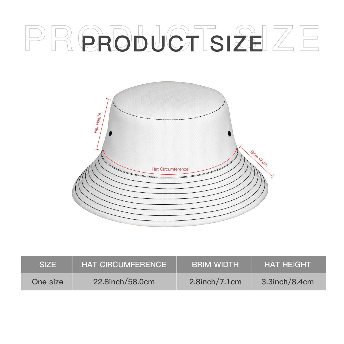Tropical Mushroom Pattern Double-Sided Unisex Polyester Bucket Hat