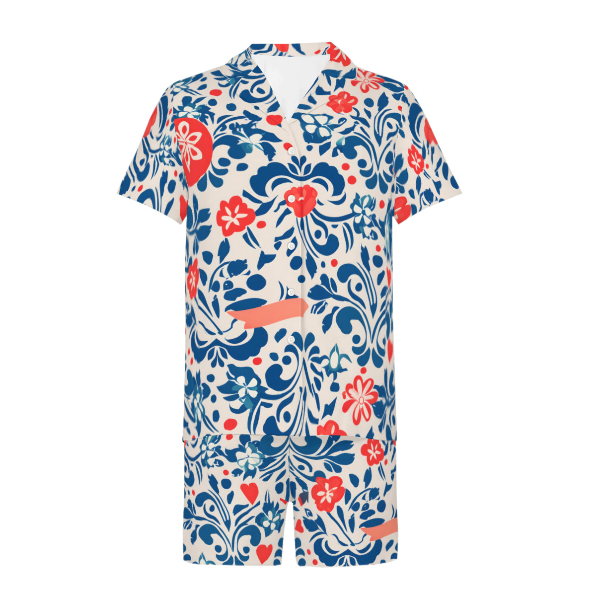 Abstract Pattern Man's Shirt And Short Set
