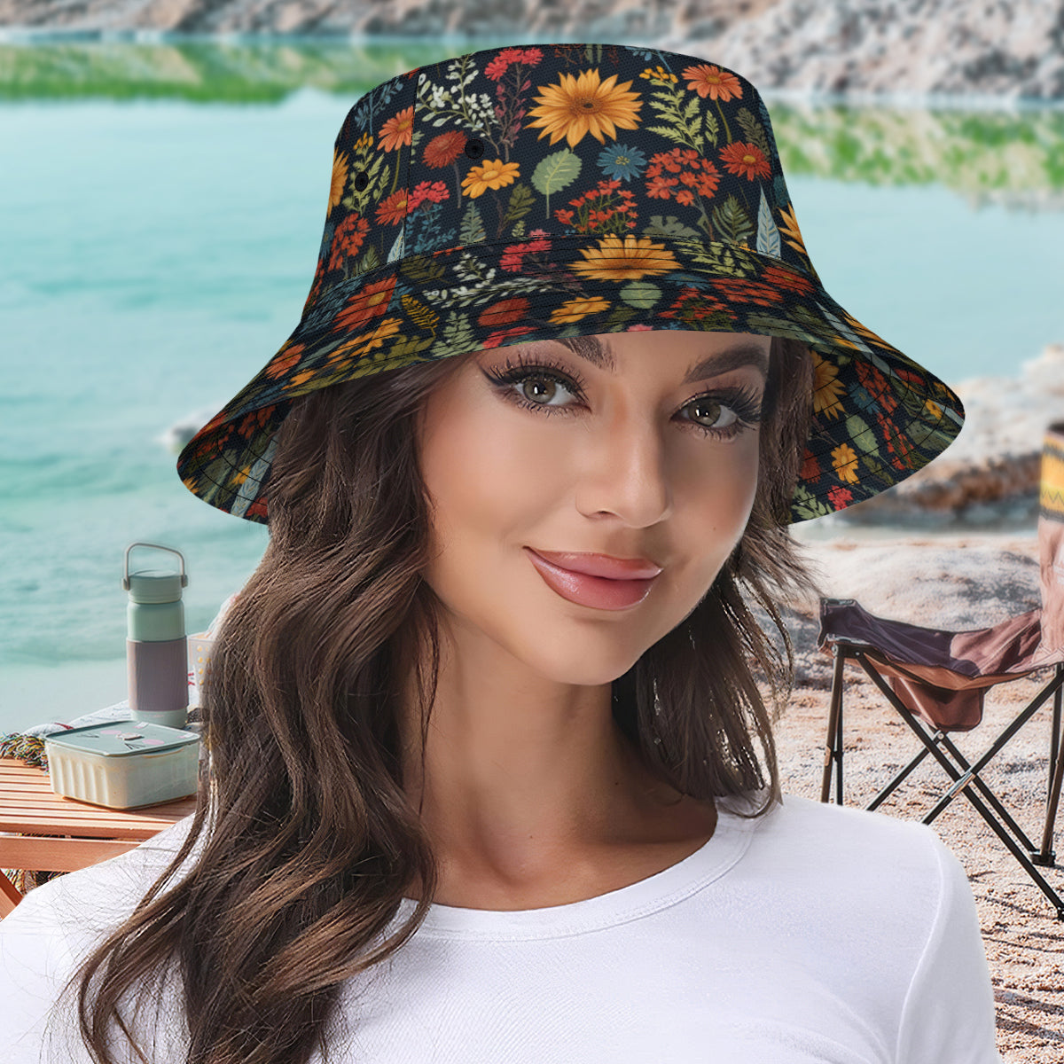 Botanical Plants Double-Sided Unisex Polyester Bucket Hat