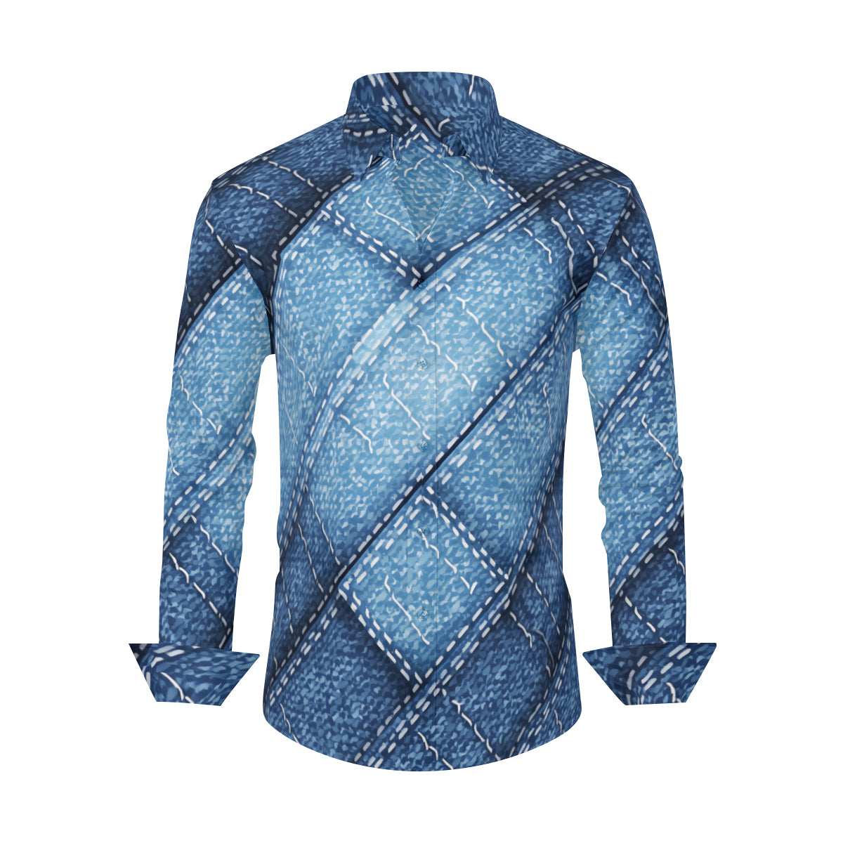 Denim Design Men's Classic Long-Sleeved Shirt