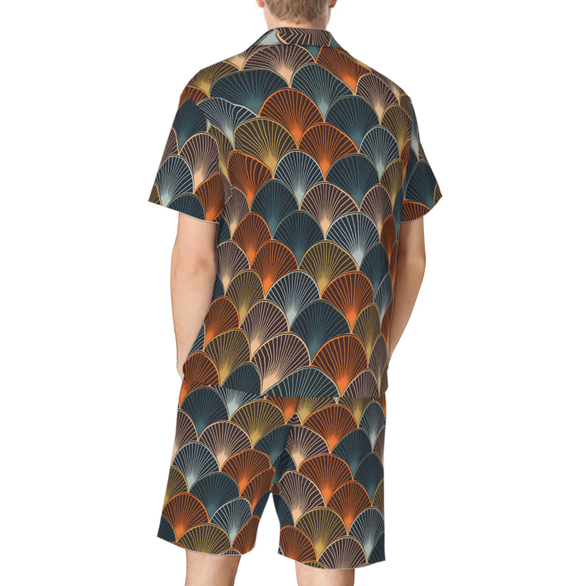 Abstract Pattern Man's Shirt And Short Set