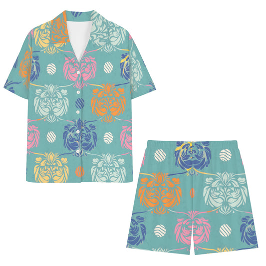 Abstract Pattern Man's Shirt And Short Set
