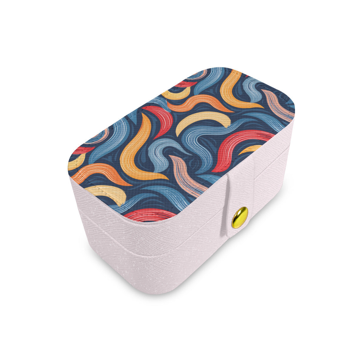 Abstract Pattern Swirl Personalized Portable Jewelry Box