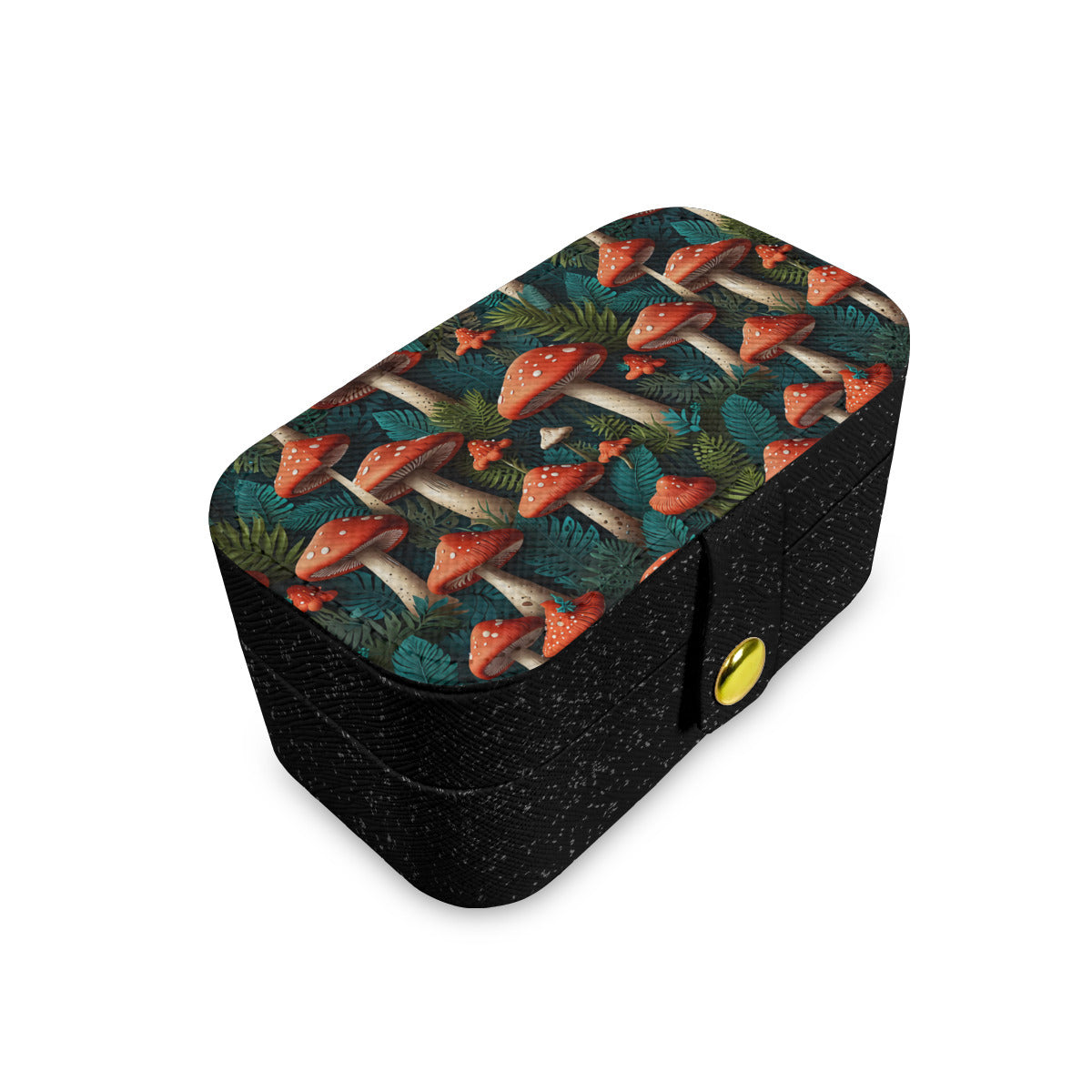 Tropical Mushroom Pattern Personalized Portable Jewelry Box