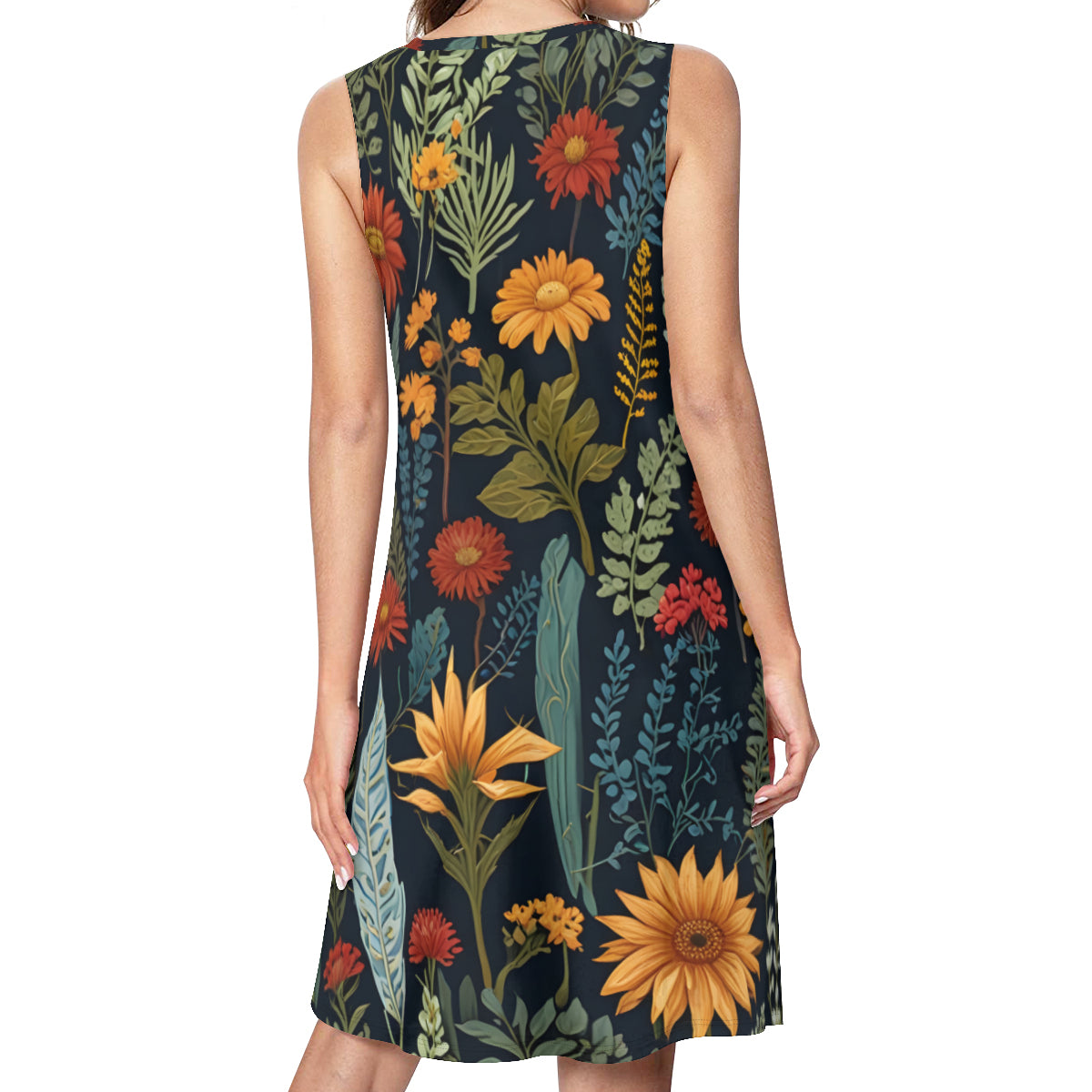 Botanical Plants Women's Casual Dress