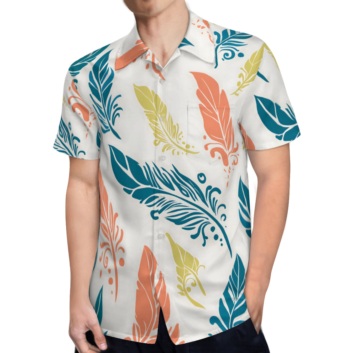 Abstract Floral Hawaiian Shirt