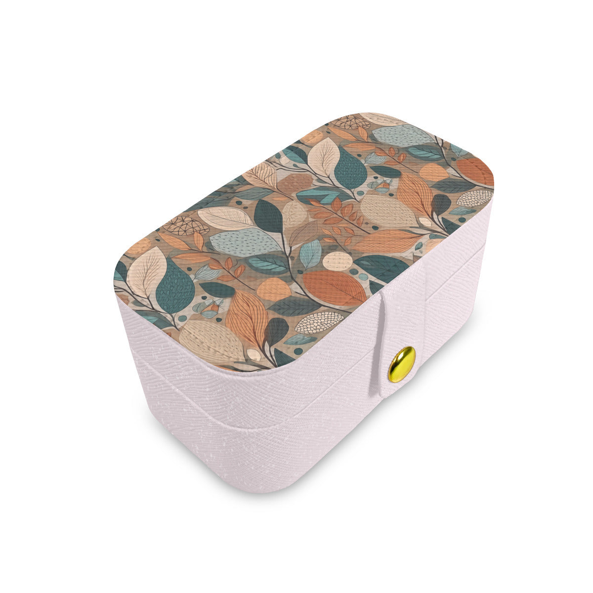 Floral Pattern Personalized Portable Jewelry Box