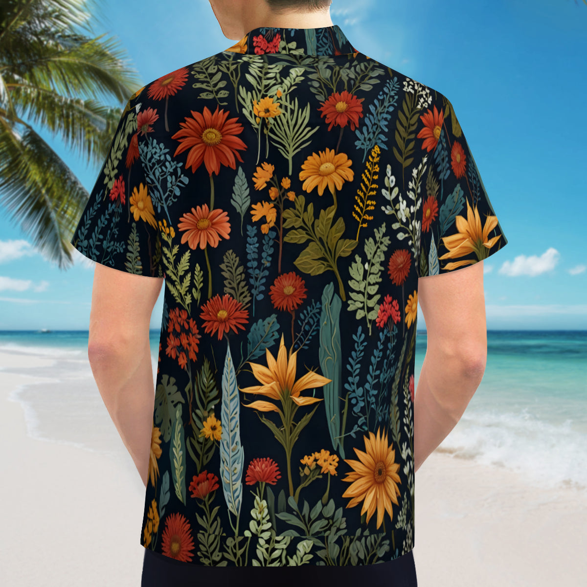Botanical Plants Man's Casual Short-Sleeved Shirt