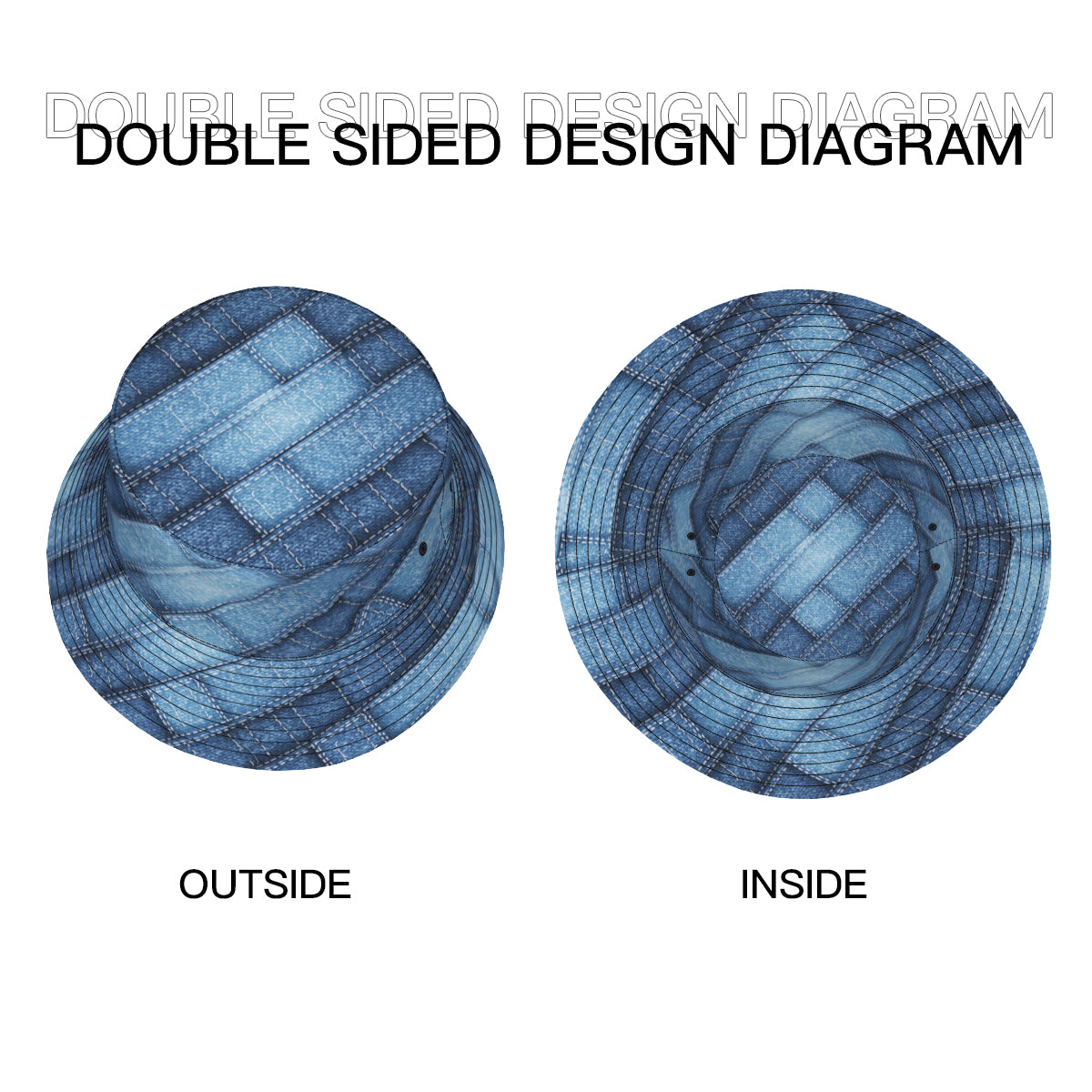 Denim Design Fisherman Hat