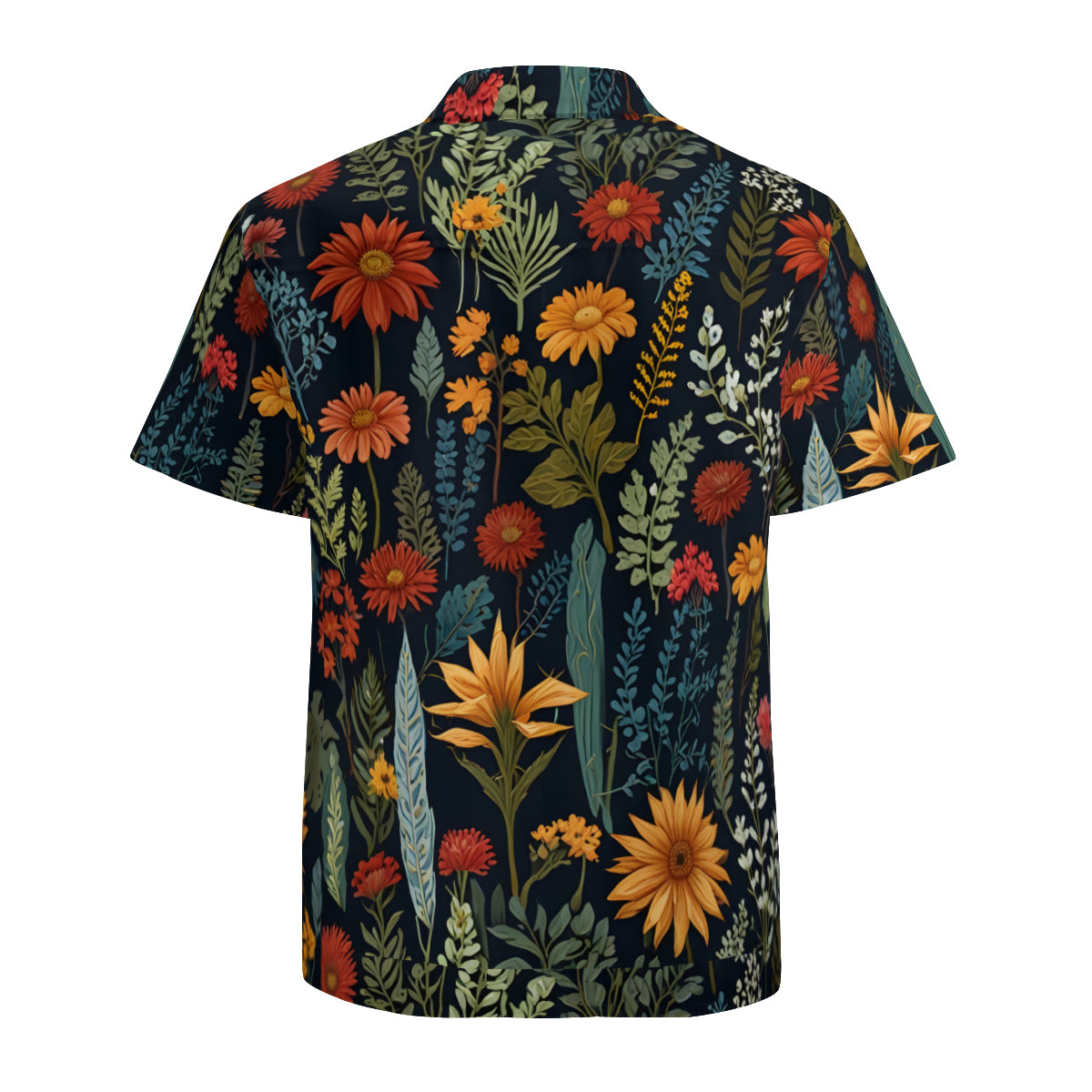 Botanical Plants Man's Casual Short-Sleeved Shirt