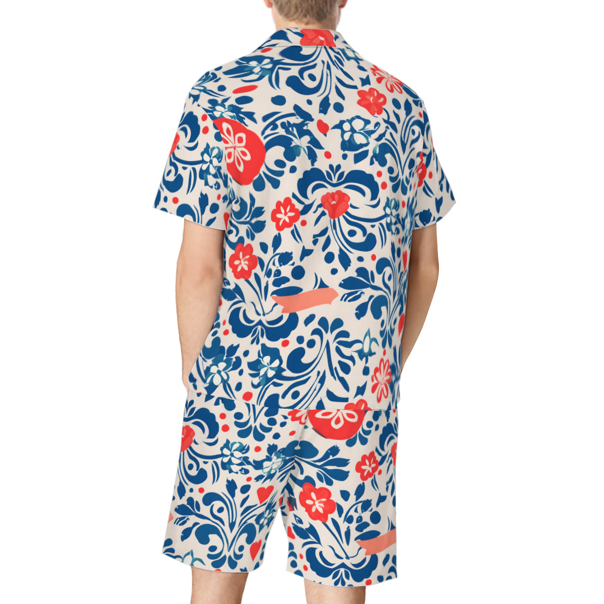 Abstract Pattern Man's Shirt And Short Set