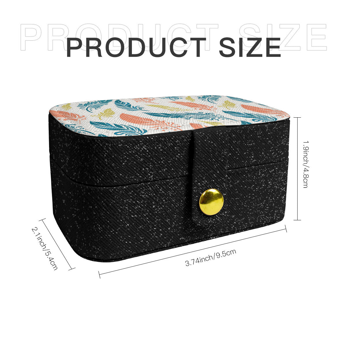 Abstract Floral Personalized Portable Jewelry Box
