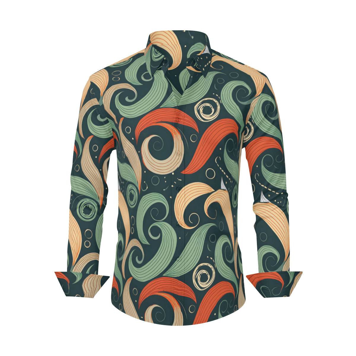 Abstract Pattern Men's Classic Long-Sleeved Shirt