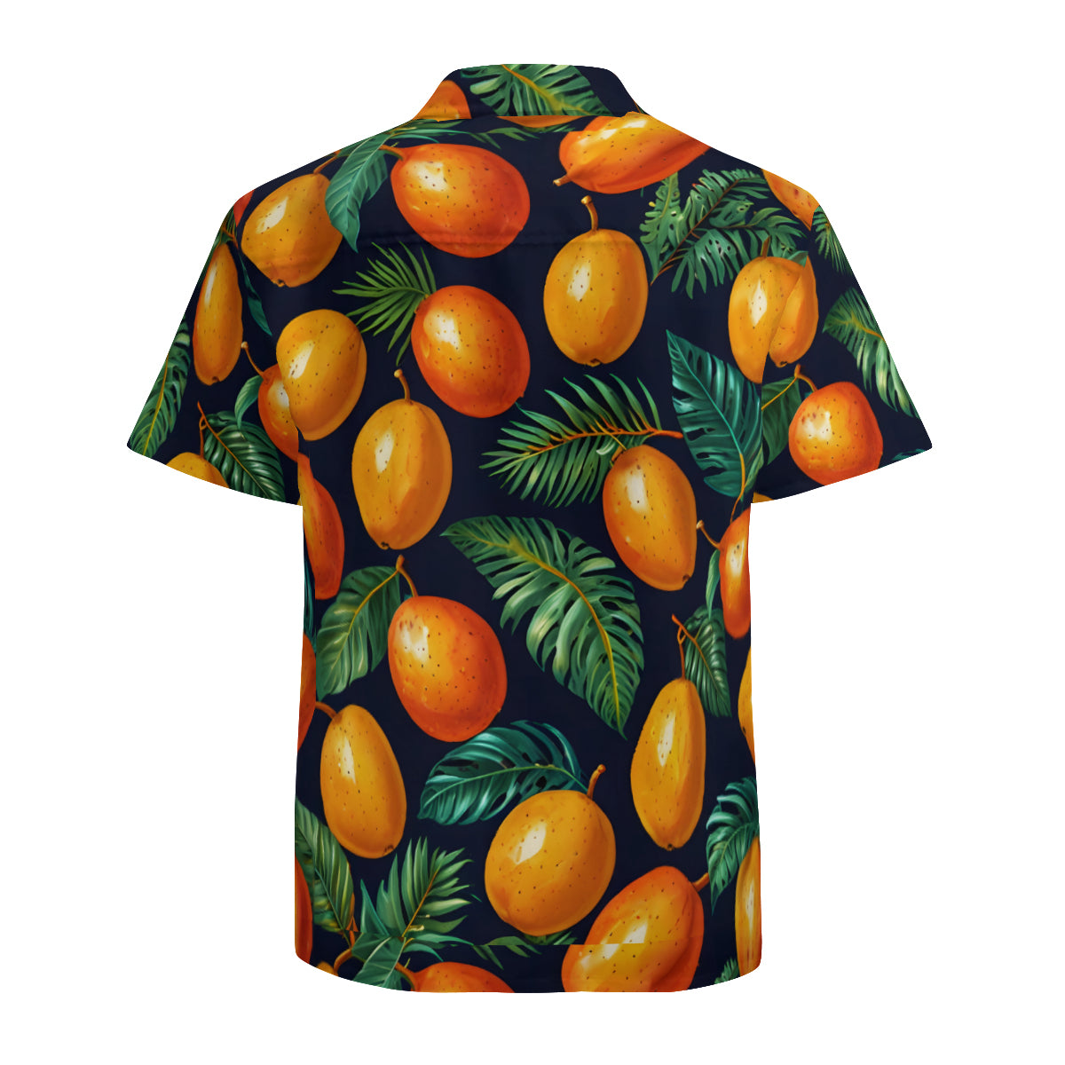 Tropical Mangoes Pattern Men's Casual Short-Sleeved Shirt