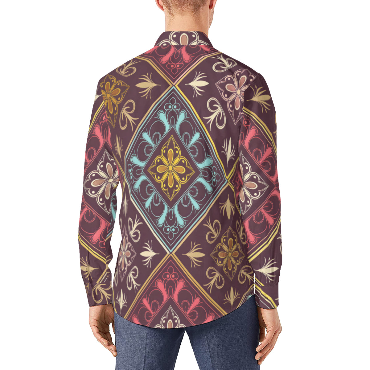 Abstract Pattern Men's Classic Long-Sleeved Shirt