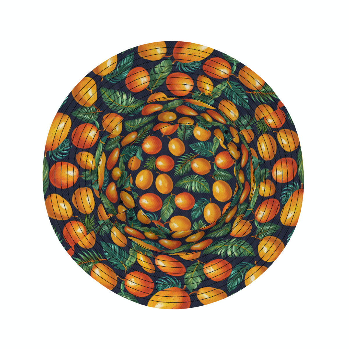 Tropical Mangoes Pattern Double-Sided Unisex Polyester Bucket Hat