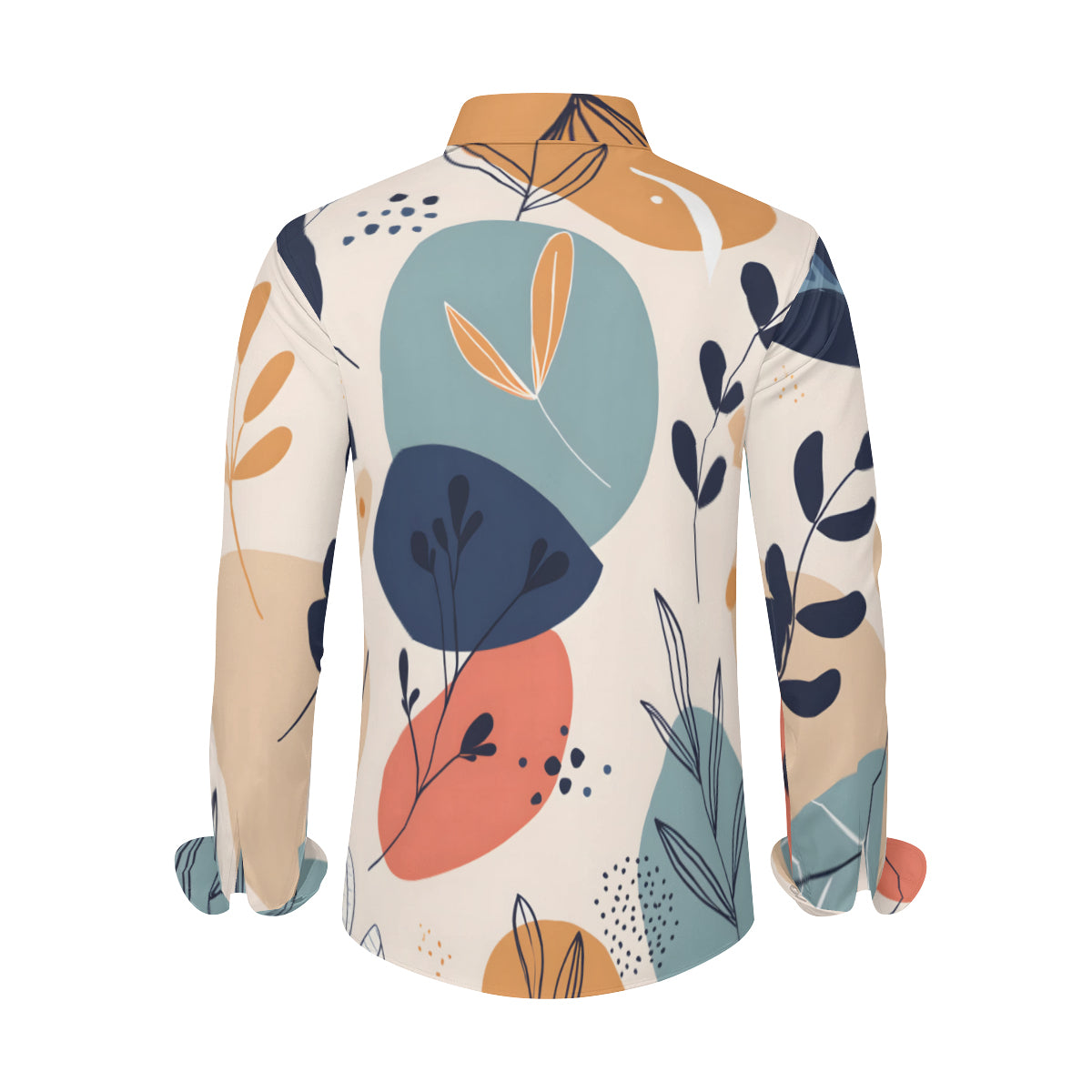 Abstract Floral Men's Classic Long-Sleeved Shirt