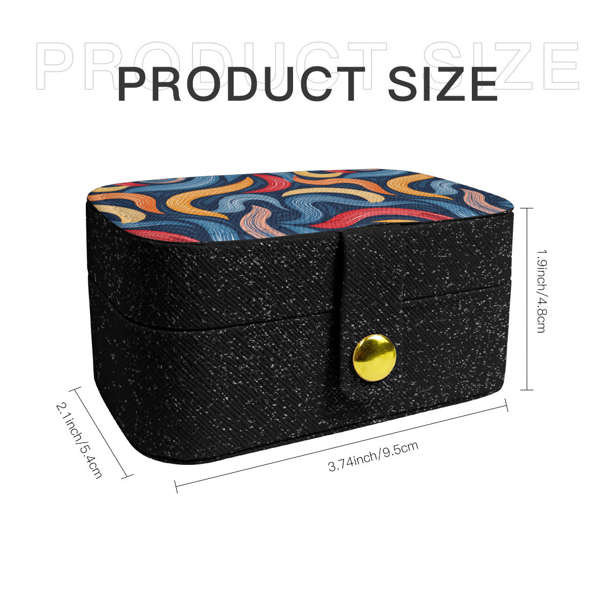 Abstract Pattern Swirl Personalized Portable Jewelry Box