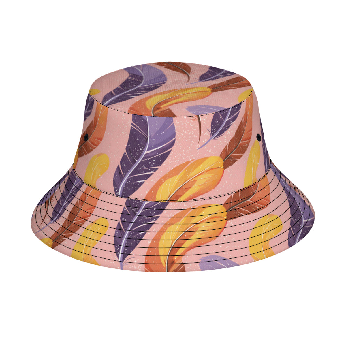 Abstract Feathers Fisherman Hat