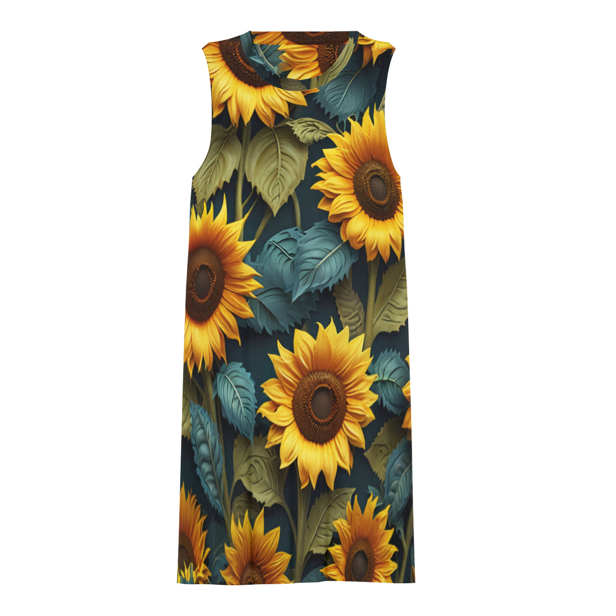 Sunflower Pattern Women's Casual Dress