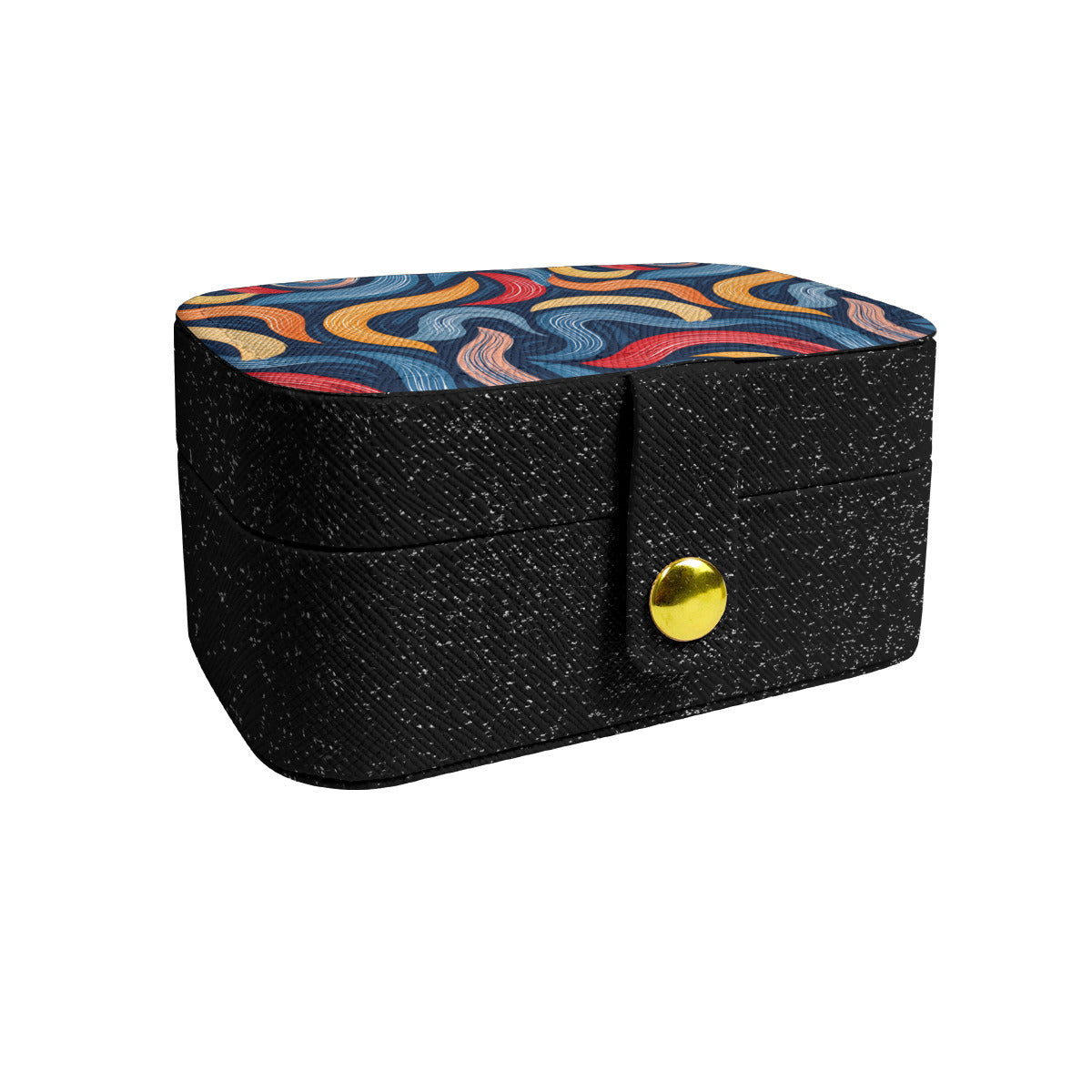 Abstract Pattern Swirl Personalized Portable Jewelry Box