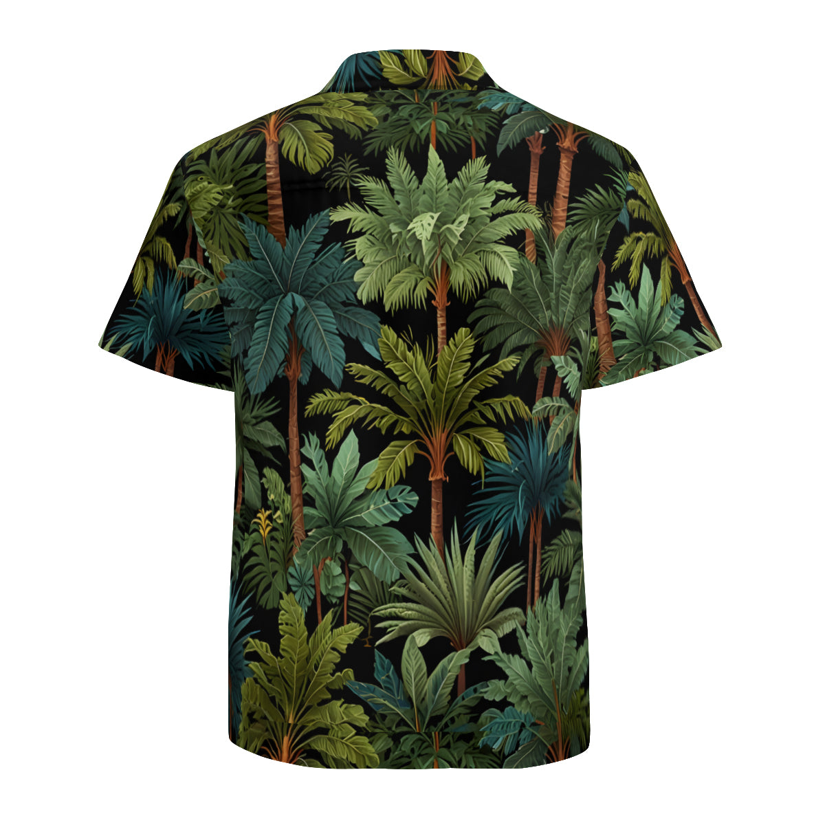Tropical Trees Men's Casual Short-Sleeved Shirt