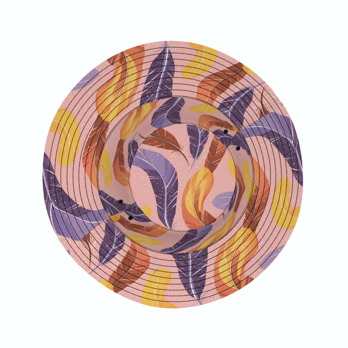 Abstract Feathers Fisherman Hat