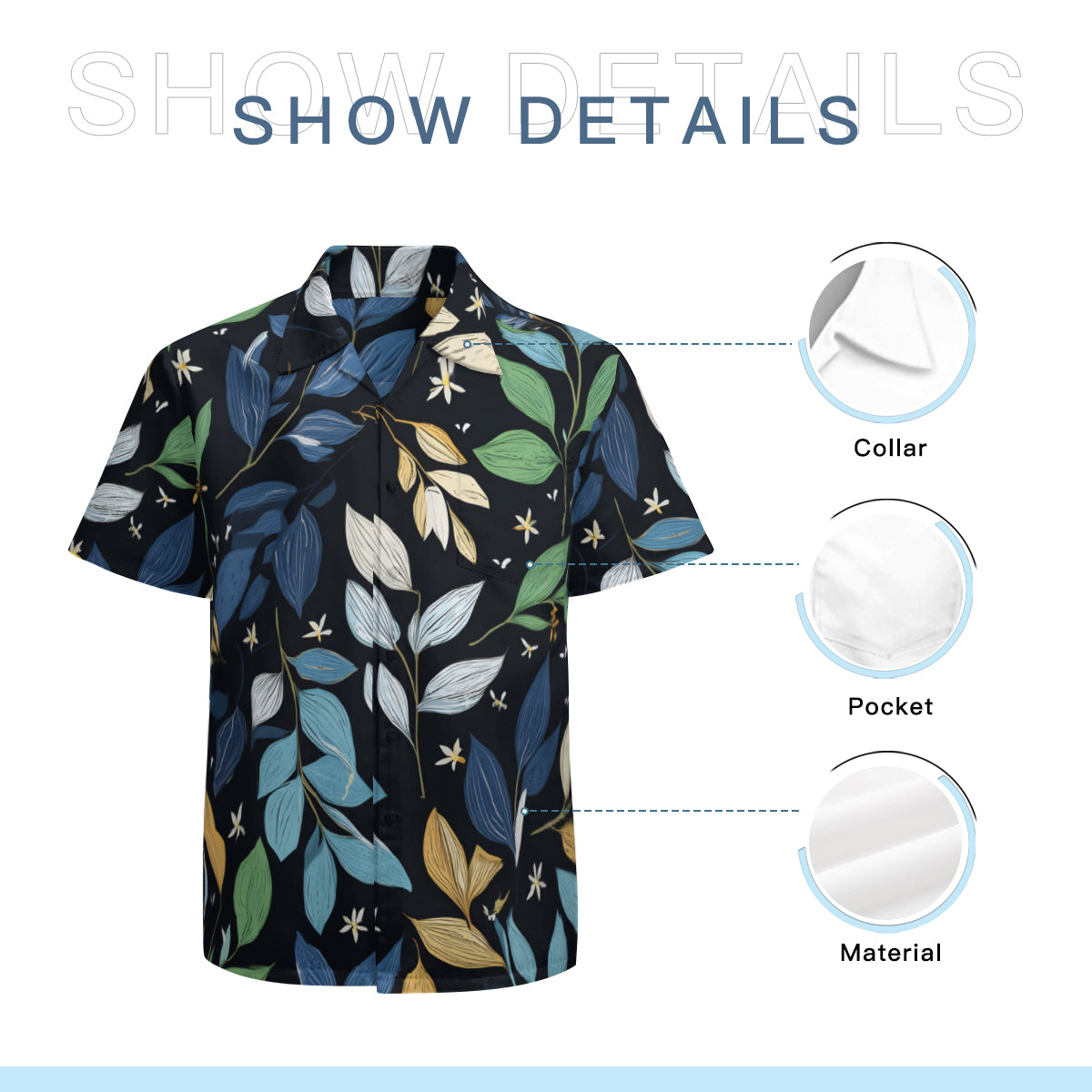 Elegant Leaves Hawaiian Shirt