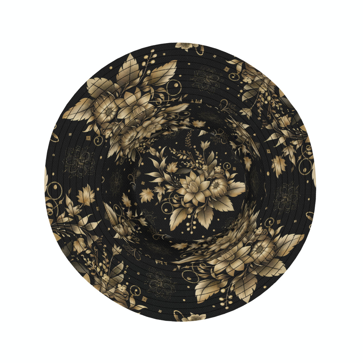 Gold Flowers Fisherman Hat