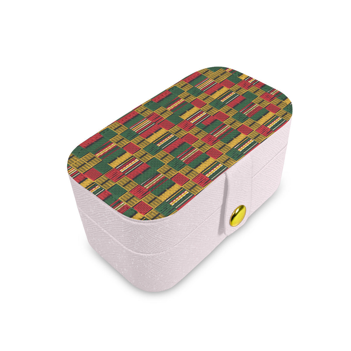 Kente Pattern Personalized Portable Jewelry Box