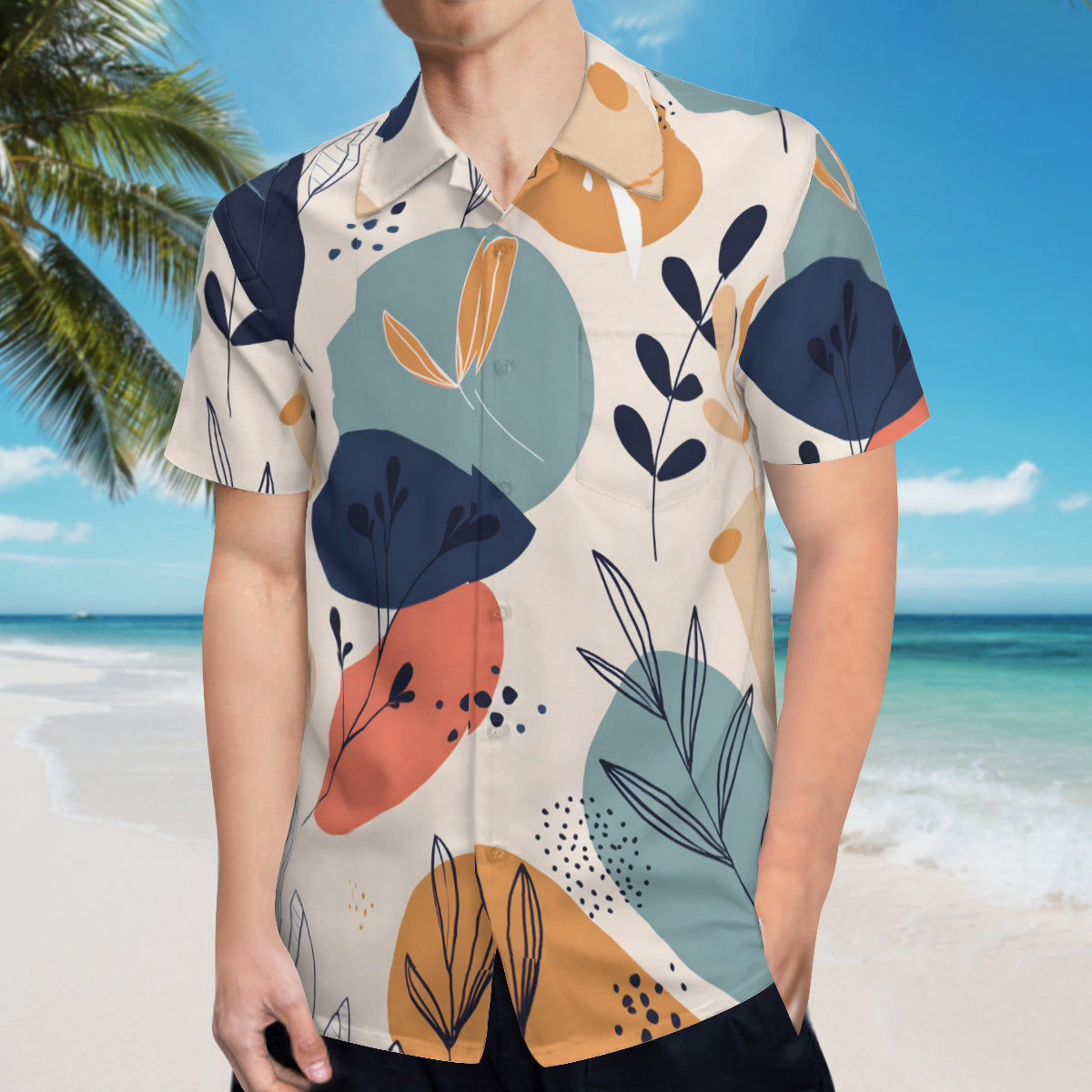 Abstract Floral Hawaiian Shirt